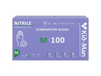 Kid-Man nitrila cimdi N100, izmērs M