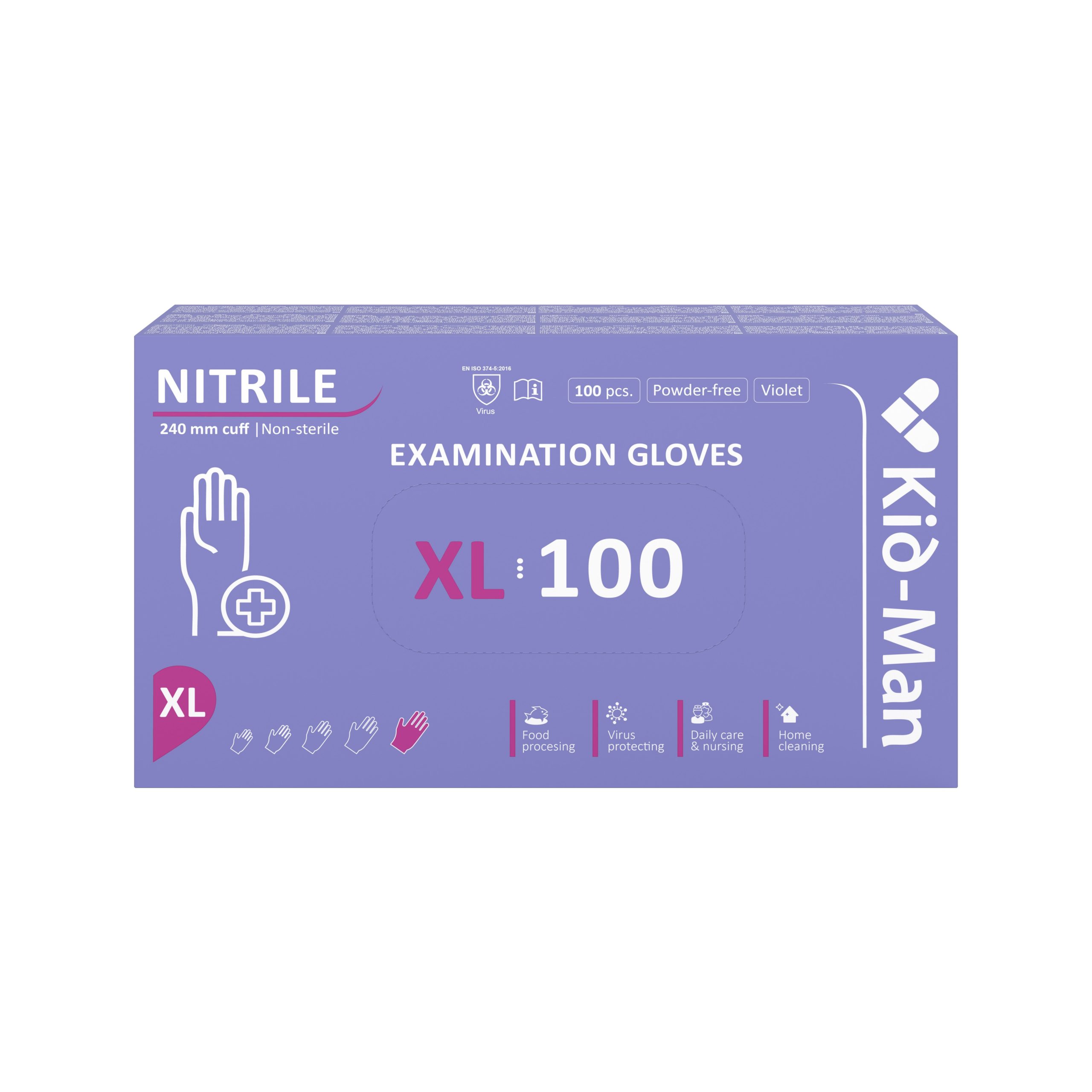 Kid-Man nitrila cimdi N100, izmērs XL Kid-Man nitrila cimdi N100, izmērs XL