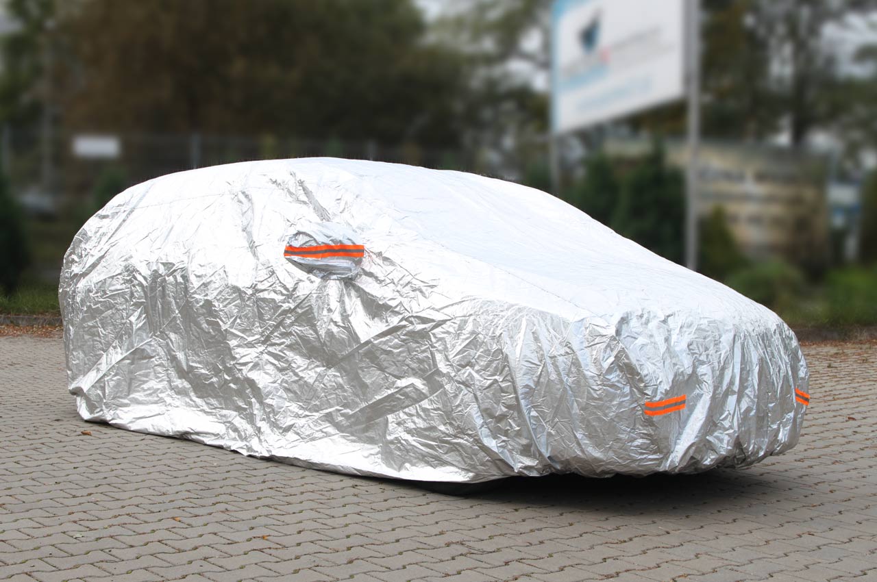 ALUMĪNIJA AUTO PĀRKLĀJS ar RĀVSLĒDZI, ATSTAROJOŠS, 120g + kokvilna, Sudraba krāsā, izmērs: XL AMIO-01112 ALUMĪNIJA AUTO PĀRKLĀJS ar RĀVSLĒDZI, ATSTAROJOŠS, 120g + kokvilna, Sudraba krāsā, izmērs: XL AMIO-01112 - Image 3