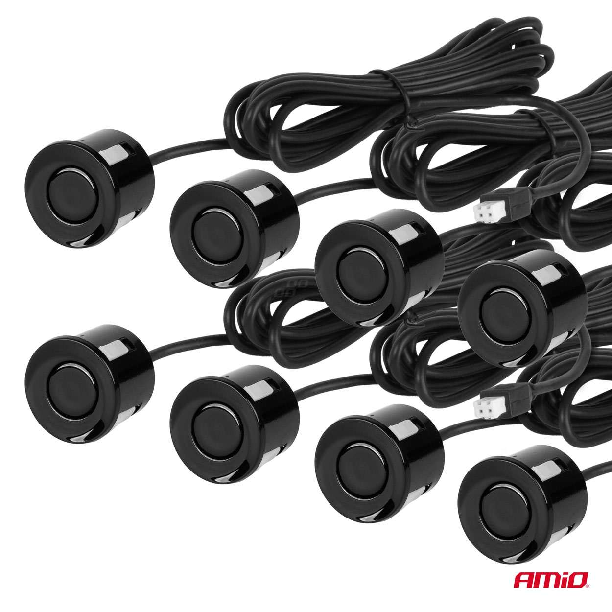 Parkošanās palīgsistēmas LED 8 sensori, melni AMIO-01560 Parkošanās palīgsistēmas LED 8 sensori, melni AMIO-01560 - Image 4
