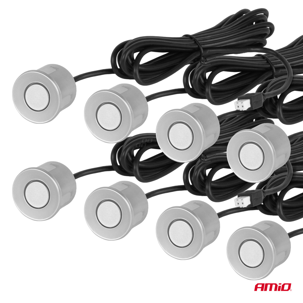 Parkošanās sensors 8 LED sudraba krāsā AMIO-01598 Parkošanās sensors 8 LED sudraba krāsā AMIO-01598 - Image 4