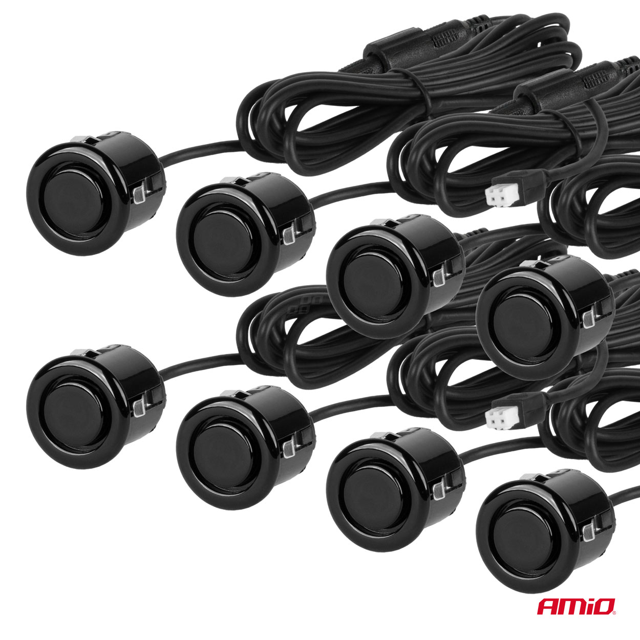 Parkošanās palīgsistēma LED 8 sensori melna "GOLD" 18mm AMIO-01603 Parkošanās palīgsistēma LED 8 sensori melna "GOLD" 18mm AMIO-01603 - Image 4