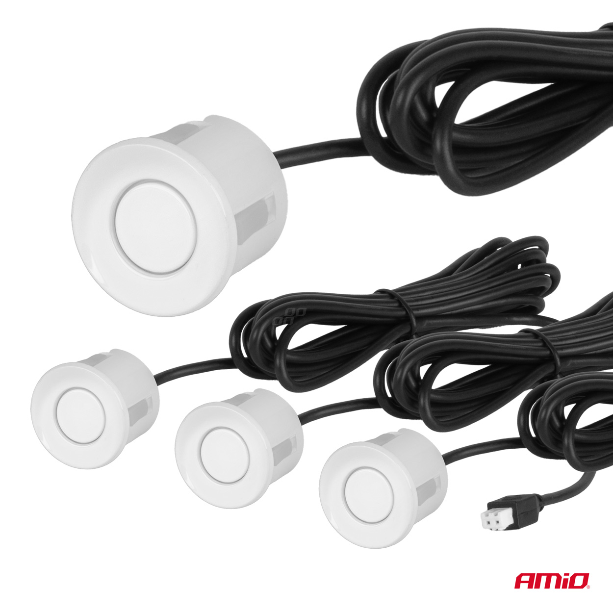 Parkošanās palīgsistēma LED COB 4 sensori baltā krāsā AMIO-02283 Parkošanās palīgsistēma LED COB 4 sensori baltā krāsā AMIO-02283 - Image 4