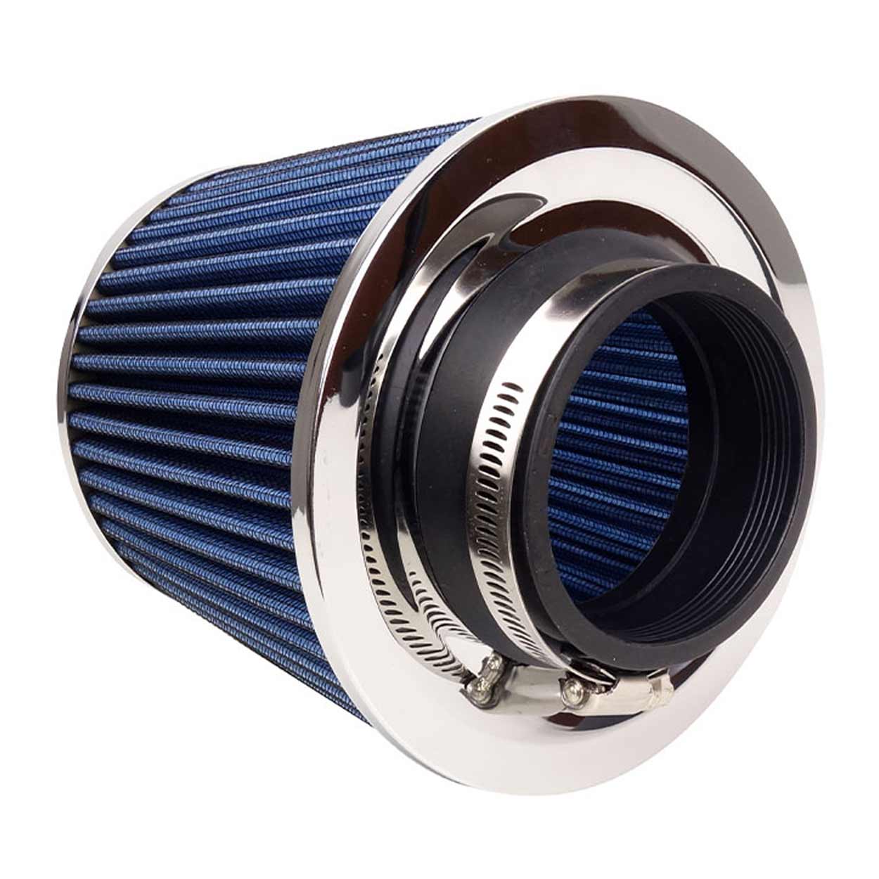 Automašīnas gaisa koniskais filtrs, zils, universāls, 3 stiprinājuma adapteri AMIO-02458 Automašīnas gaisa koniskais filtrs, zils, universāls, 3 stiprinājuma adapteri AMIO-02458 - Image 2
