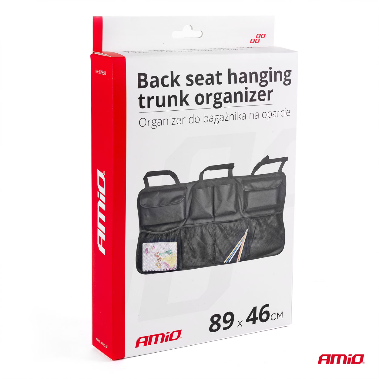 Bagāžas nodalījuma organizators aizmugurējam sēdeklim, piekarams, 89x46cm AMIO-02838 Bagāžas nodalījuma organizators aizmugurējam sēdeklim, piekarams, 89x46cm AMIO-02838 - Image 10