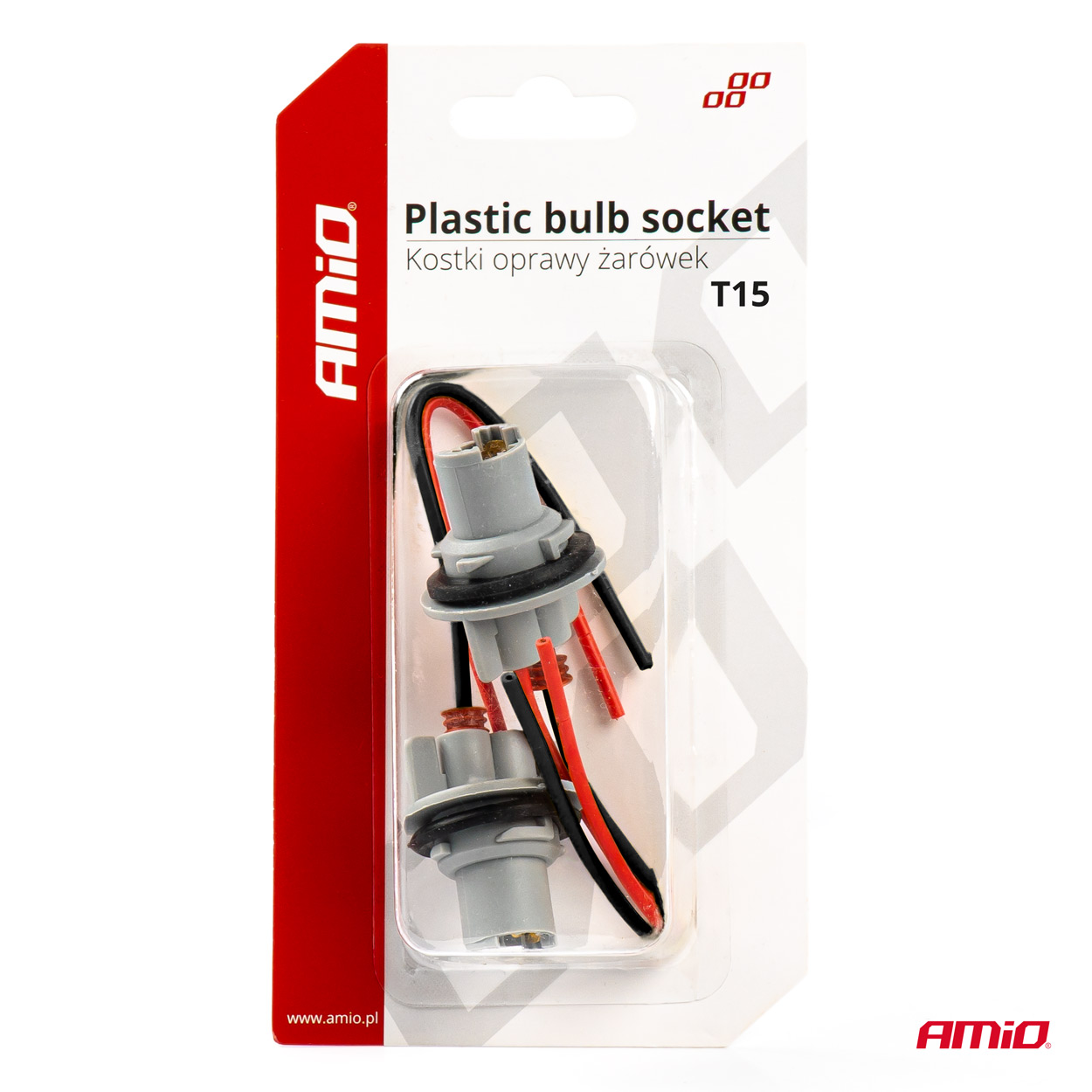 Plastmasas spuldzes ligzda 2 gab. T15 AMIO-03049 Plastmasas spuldzes ligzda 2 gab. T15 AMIO-03049 - Image 3