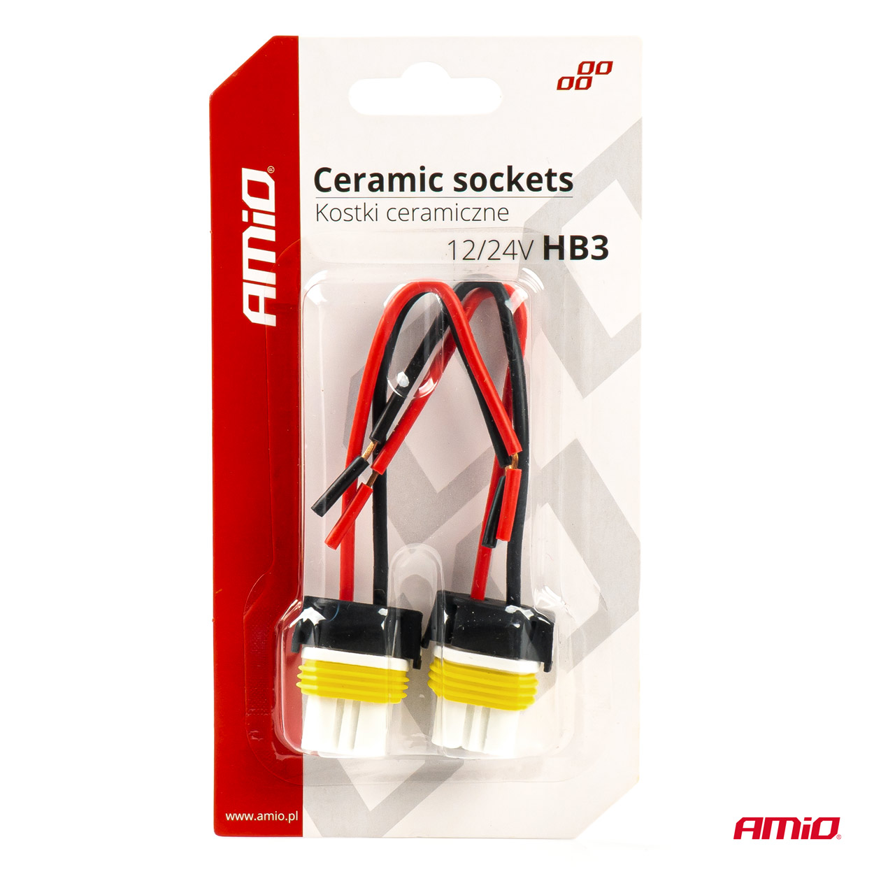 Keramikas kontaktligzdas 2 gab. HB3 9005 12/24V AMIO-03058 Keramikas kontaktligzdas 2 gab. HB3 9005 12/24V AMIO-03058 - Image 3