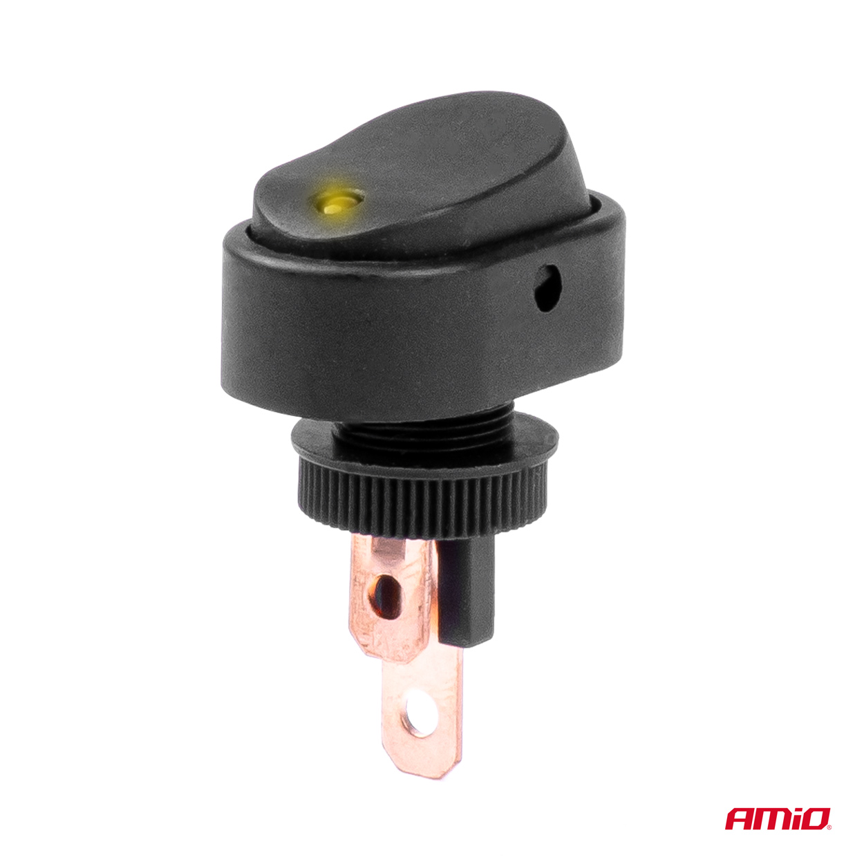 Elipsveida slēdzis ar dzeltenu gaismu 12/24V max 30A IESLĒGTS/IZSLĒGTS AMIO-03088 Elipsveida slēdzis ar dzeltenu gaismu 12/24V max 30A IESLĒGTS/IZSLĒGTS AMIO-03088 - Image 2