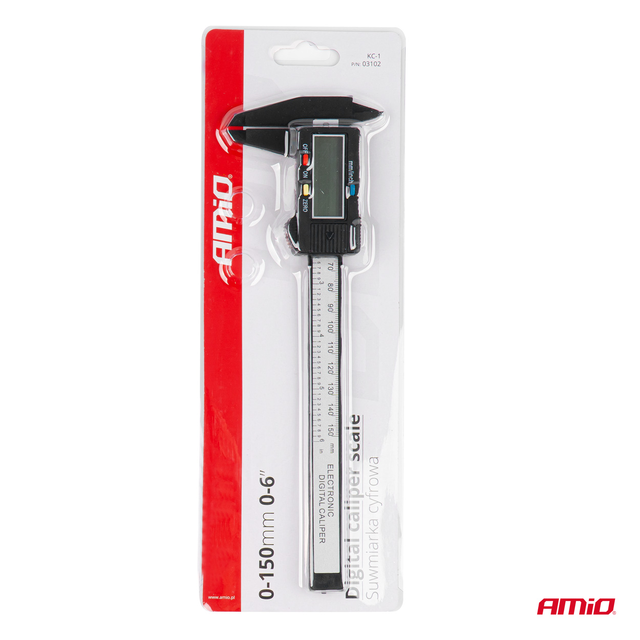 Digitālais bīdmērs 0–150 mm (plastmasas) AMIO-03102 Digitālais bīdmērs 0–150 mm (plastmasas) AMIO-03102 - Image 4