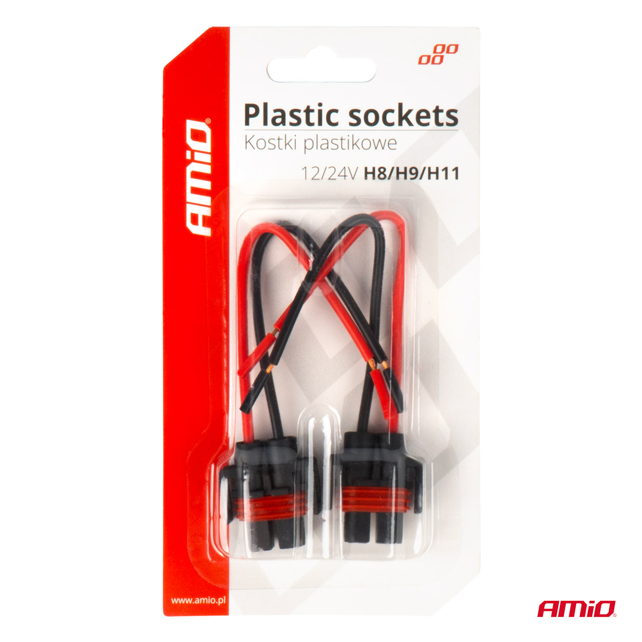 Plastmasas kontaktligzdas 2 gab. H8/H9/H11 12/24V AMIO-03182 Plastmasas kontaktligzdas 2 gab. H8/H9/H11 12/24V AMIO-03182 - Image 3