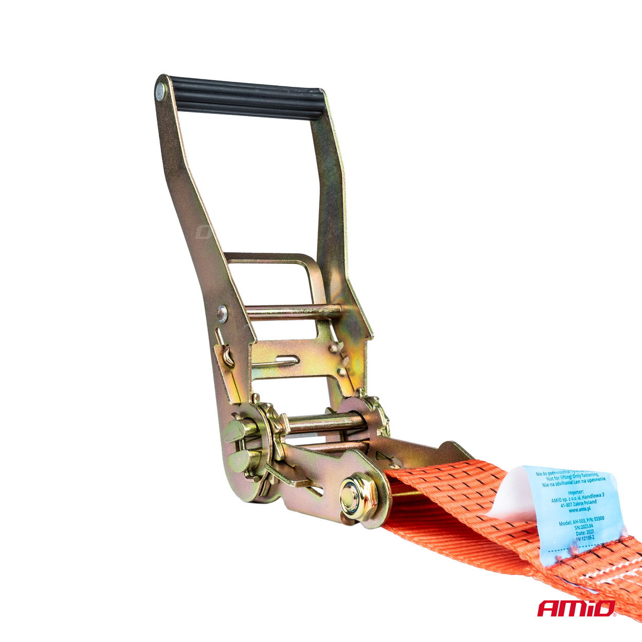Konveijera lente ar spriegotāju un stiprinājumu 5T 5000kg 50mm 3m AMIO-03317 Konveijera lente ar spriegotāju un stiprinājumu 5T 5000kg 50mm 3m AMIO-03317 - Image 3