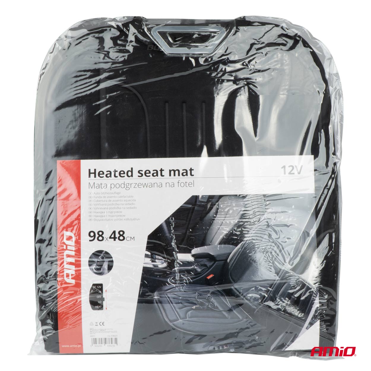 Apsildāms sēdekļa paklājiņš automašīnas sēdeklim 12V AMIO-03623 Apsildāms sēdekļa paklājiņš automašīnas sēdeklim 12V AMIO-03623 - Image 11