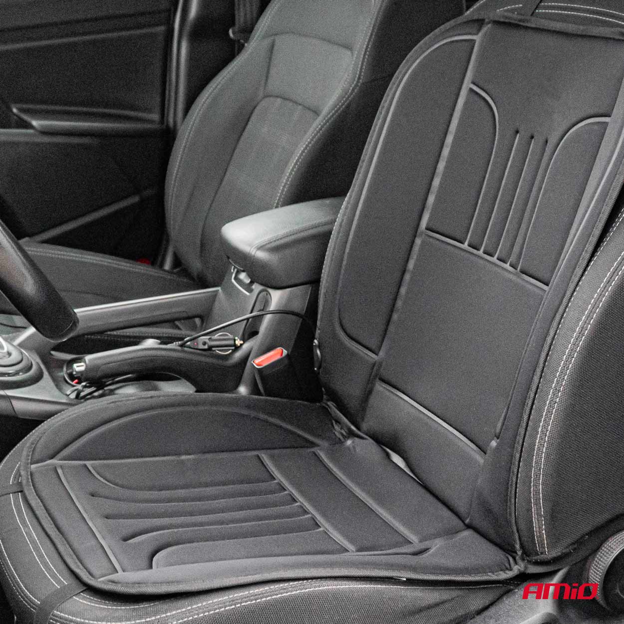 Apsildāms sēdekļa paklājiņš automašīnas sēdeklim 12V AMIO-03623 Apsildāms sēdekļa paklājiņš automašīnas sēdeklim 12V AMIO-03623 - Image 2
