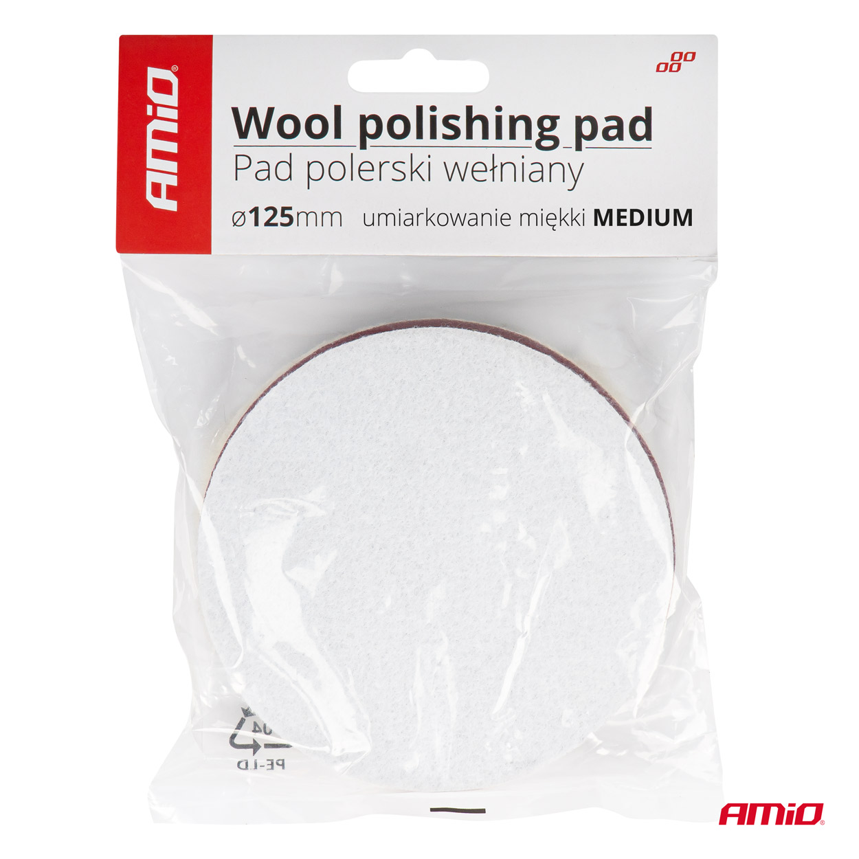Vilnas pulēšanas spilventiņš VIDĒJS 125 mm AMIO-03705 Vilnas pulēšanas spilventiņš VIDĒJS 125 mm AMIO-03705 - Image 3