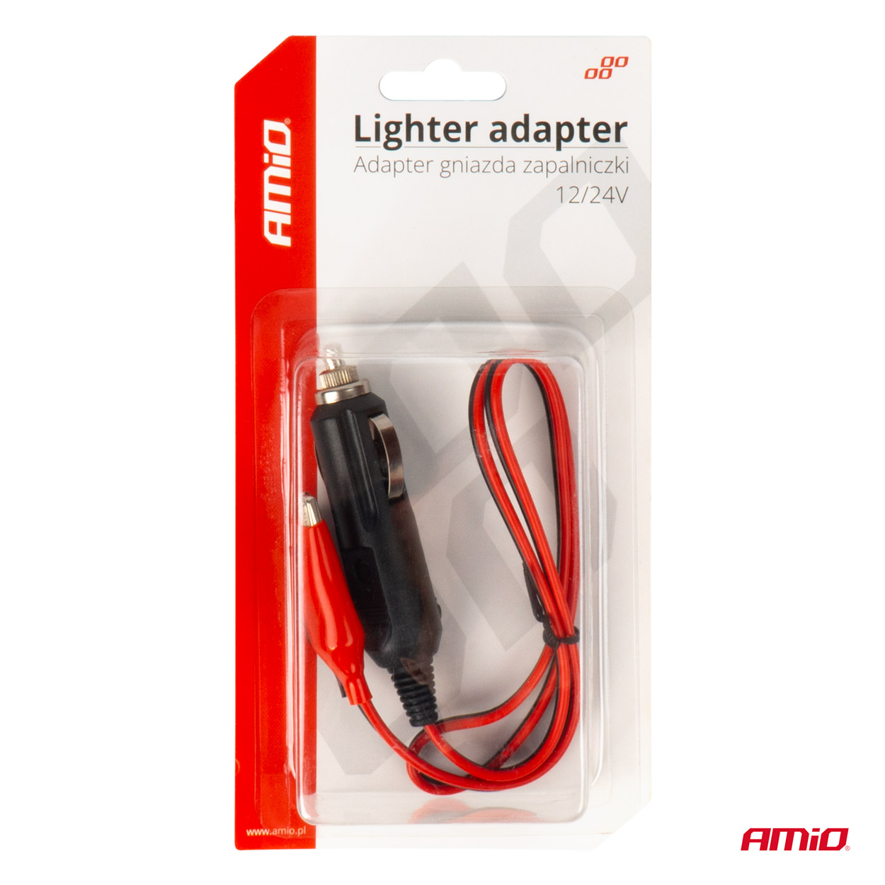 Šķiltavas kontaktligzdas adapteris ar krokodila formas izeju 12V 24V 60cm AMIO-03802 Šķiltavas kontaktligzdas adapteris ar krokodila formas izeju 12V 24V 60cm AMIO-03802 - Image 3