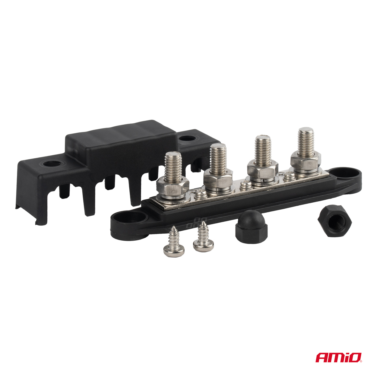 M10 12V - 48V 250A minusa kopnes stieņa zemējuma sadales bloks AMIO-03811 M10 12V - 48V 250A minusa kopnes stieņa zemējuma sadales bloks AMIO-03811 - Image 3