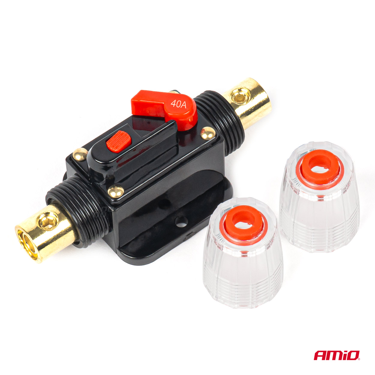 Automātiskais automašīnas drošinātājs, ķēdes pārtraucējs 12-48V 40A AMIO-03817 Automātiskais automašīnas drošinātājs, ķēdes pārtraucējs 12-48V 40A AMIO-03817 - Image 4