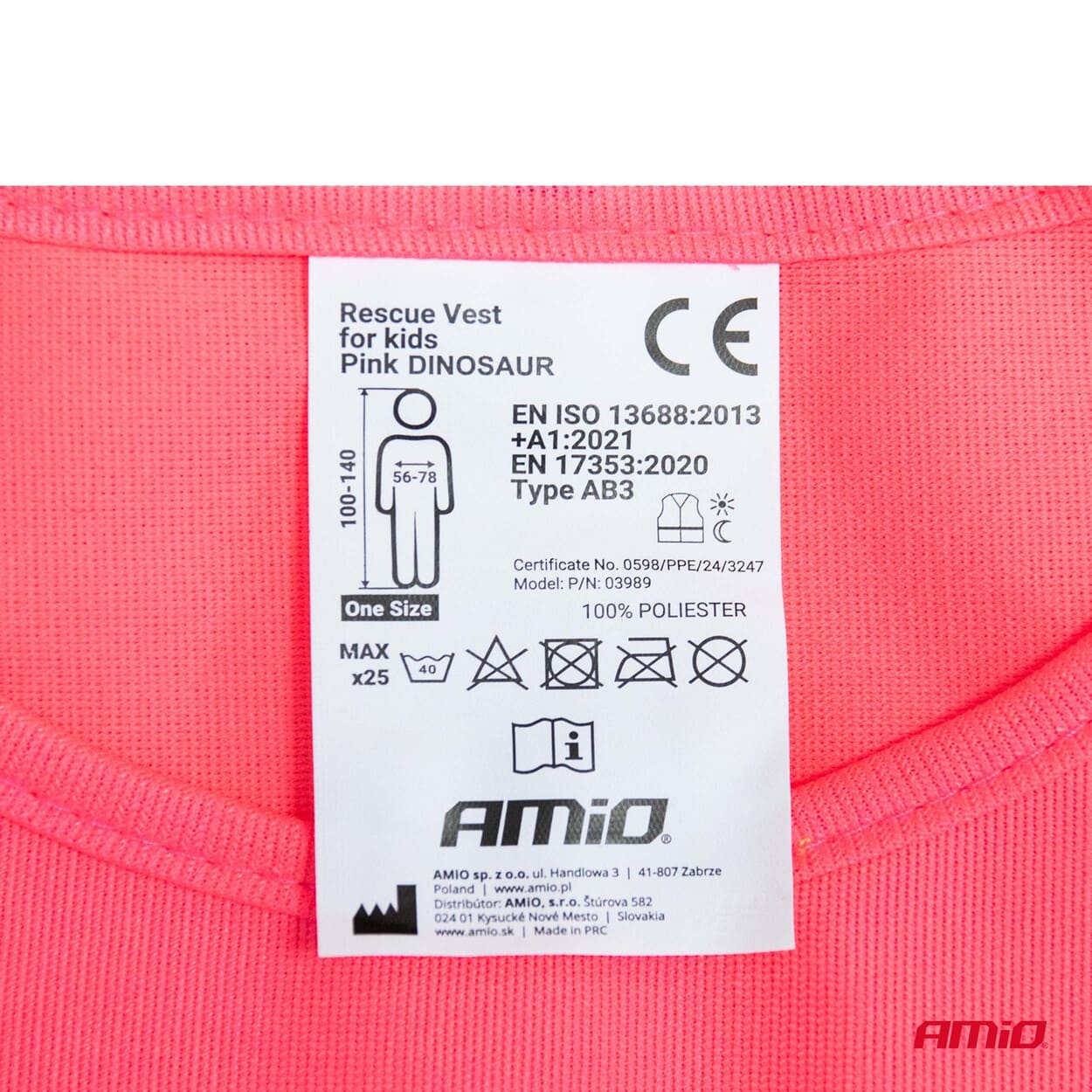 Glābšanas veste bērniem rozā DINOSAUR AMIO-03989 Glābšanas veste bērniem rozā DINOSAUR AMIO-03989 - Image 3
