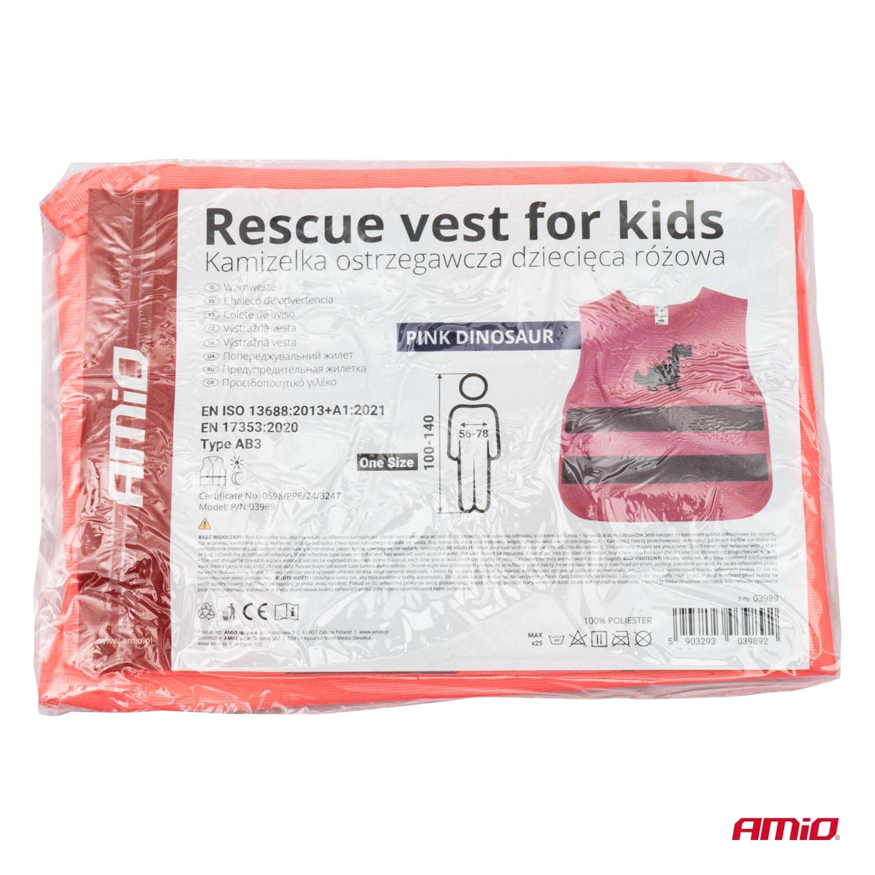 Glābšanas veste bērniem rozā DINOSAUR AMIO-03989 Glābšanas veste bērniem rozā DINOSAUR AMIO-03989 - Image 5