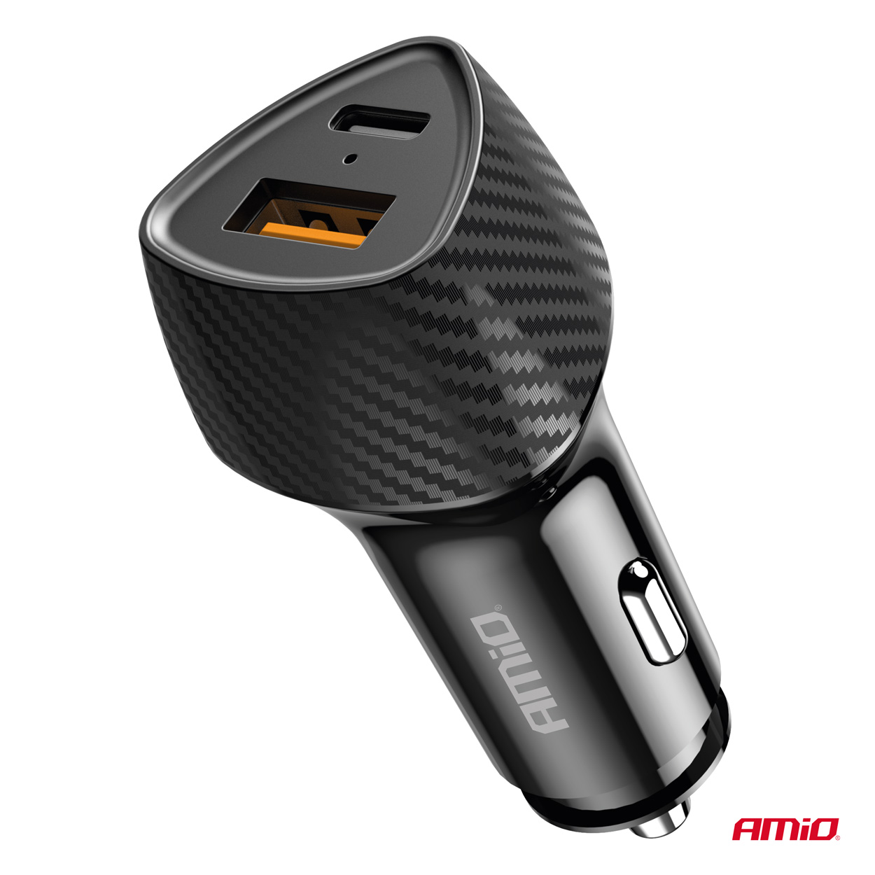 Automašīnas lādētājs QC+PD 38W USB-A + USB-C AMIO-04283 Automašīnas lādētājs QC+PD 38W USB-A + USB-C AMIO-04283 - Image 5