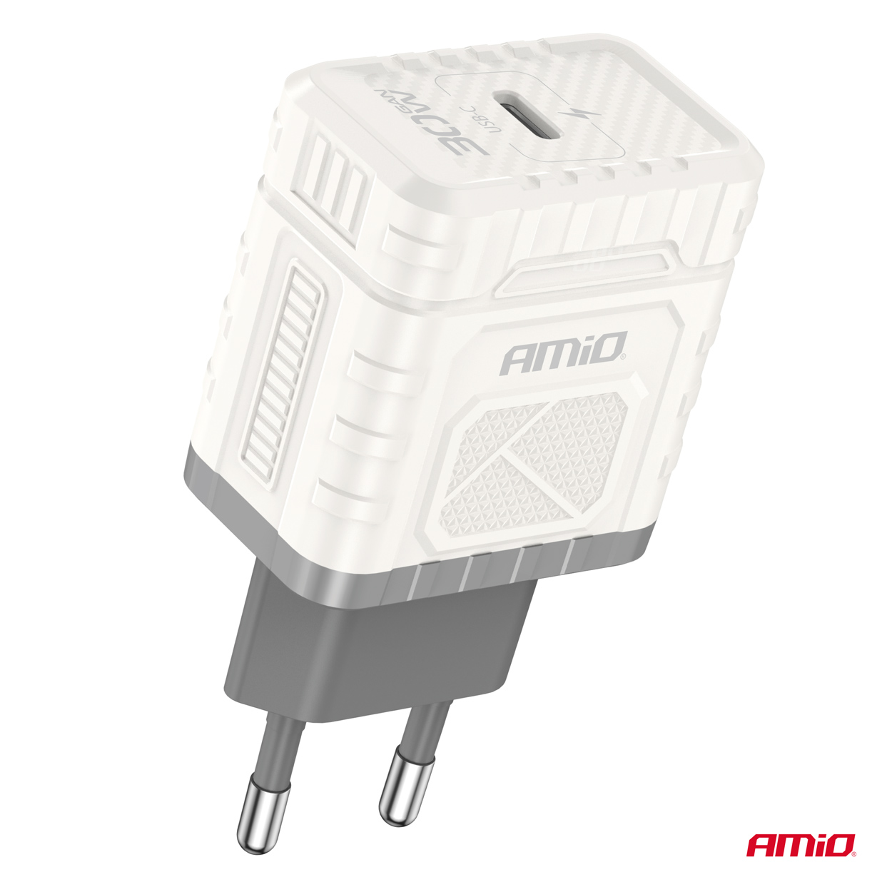 Sienas lādētājs Ātrā uzlāde GaN PD 30W USB-C AMIO-04285 Sienas lādētājs Ātrā uzlāde GaN PD 30W USB-C AMIO-04285 - Image 2