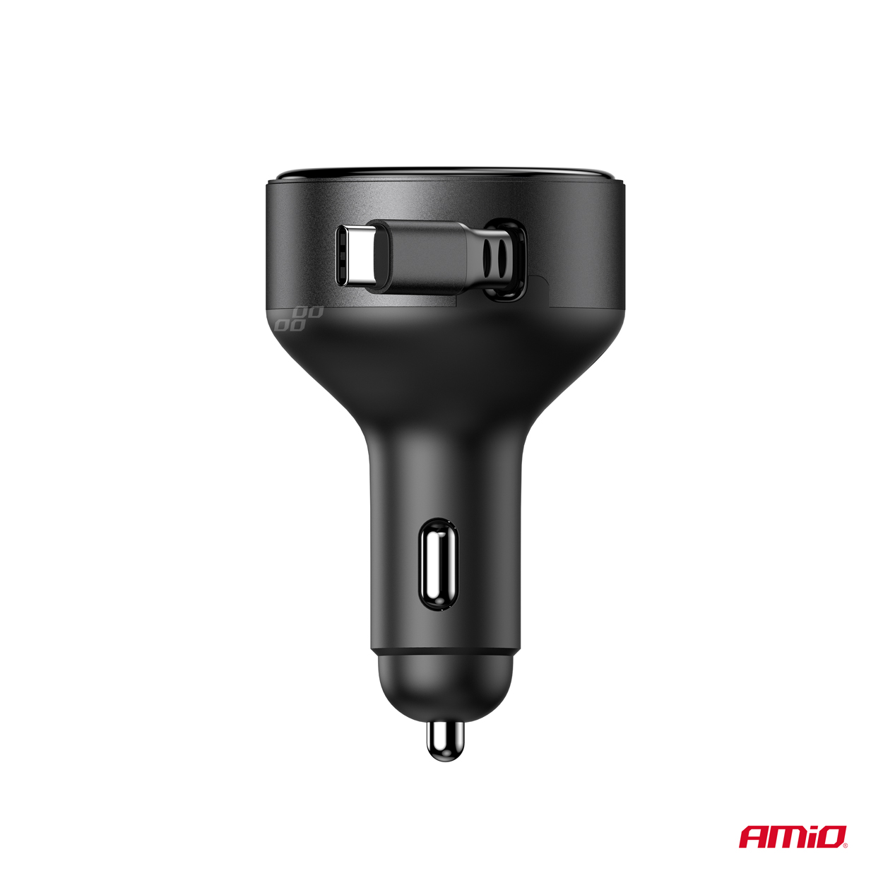 Ievelkams automašīnas lādētājs C kabelis + USB C ports 12/24V 60W AMIO-04368 Ievelkams automašīnas lādētājs C kabelis + USB C ports 12/24V 60W AMIO-04368 - Image 4