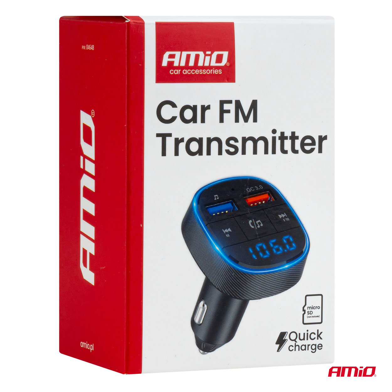 Automašīnas FM raidītājs 2×USB-A 12V 24V AMIO-04648 Automašīnas FM raidītājs 2×USB-A 12V 24V AMIO-04648 - Image 12