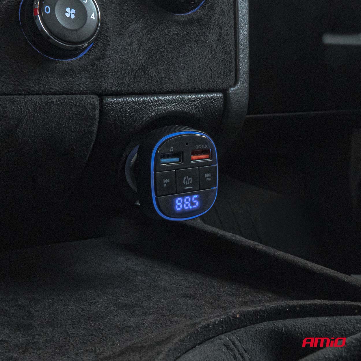 Automašīnas FM raidītājs 2×USB-A 12V 24V AMIO-04648 Automašīnas FM raidītājs 2×USB-A 12V 24V AMIO-04648 - Image 3