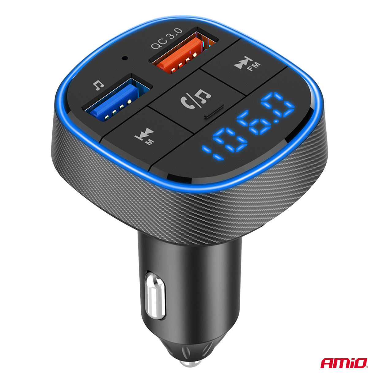 Automašīnas FM raidītājs 2×USB-A 12V 24V AMIO-04648 Automašīnas FM raidītājs 2×USB-A 12V 24V AMIO-04648 - Image 5