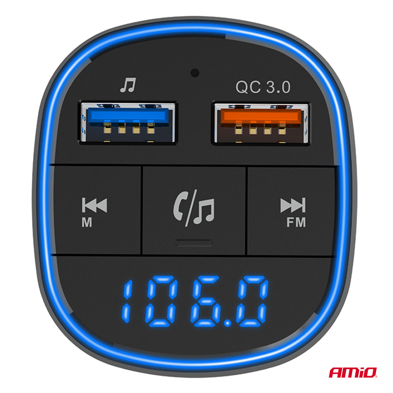 Automašīnas FM raidītājs 2×USB-A 12V 24V AMIO-04648 Automašīnas FM raidītājs 2×USB-A 12V 24V AMIO-04648 - Image 6