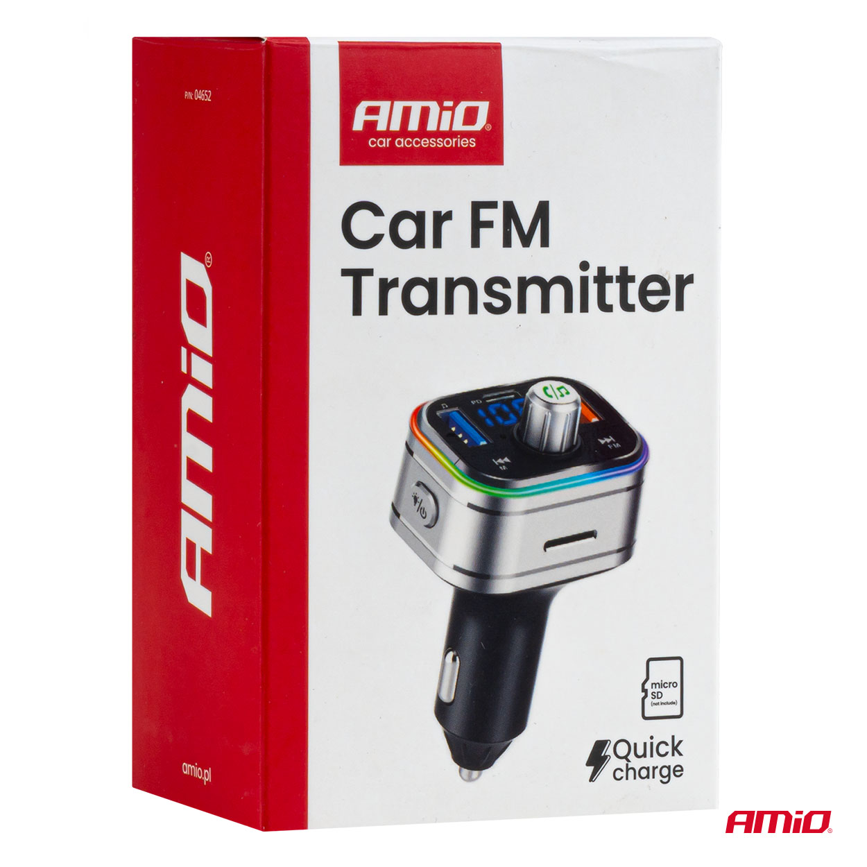 Automašīnas FM raidītājs 1×USB-C microSD 12V 24V AMIO-04652 Automašīnas FM raidītājs 1×USB-C microSD 12V 24V AMIO-04652 - Image 11