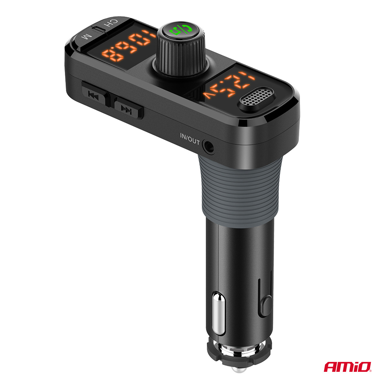 Automašīnas FM raidītājs 2×USB-A 1×USB-C microSD 12V 24V AMIO-04653 Automašīnas FM raidītājs 2×USB-A 1×USB-C microSD 12V 24V AMIO-04653 - Image 5