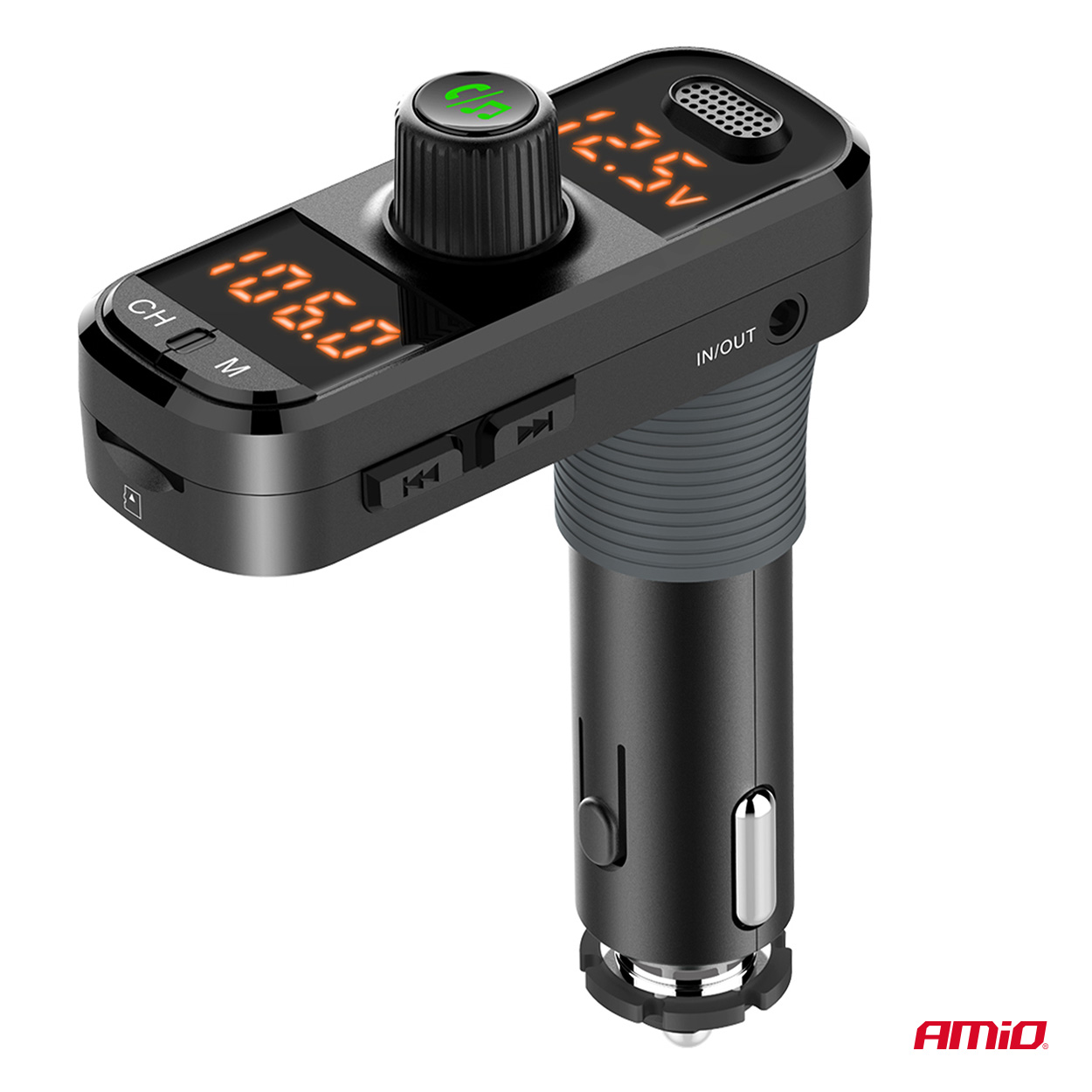 Automašīnas FM raidītājs 2×USB-A 1×USB-C microSD 12V 24V AMIO-04653 Automašīnas FM raidītājs 2×USB-A 1×USB-C microSD 12V 24V AMIO-04653 - Image 6