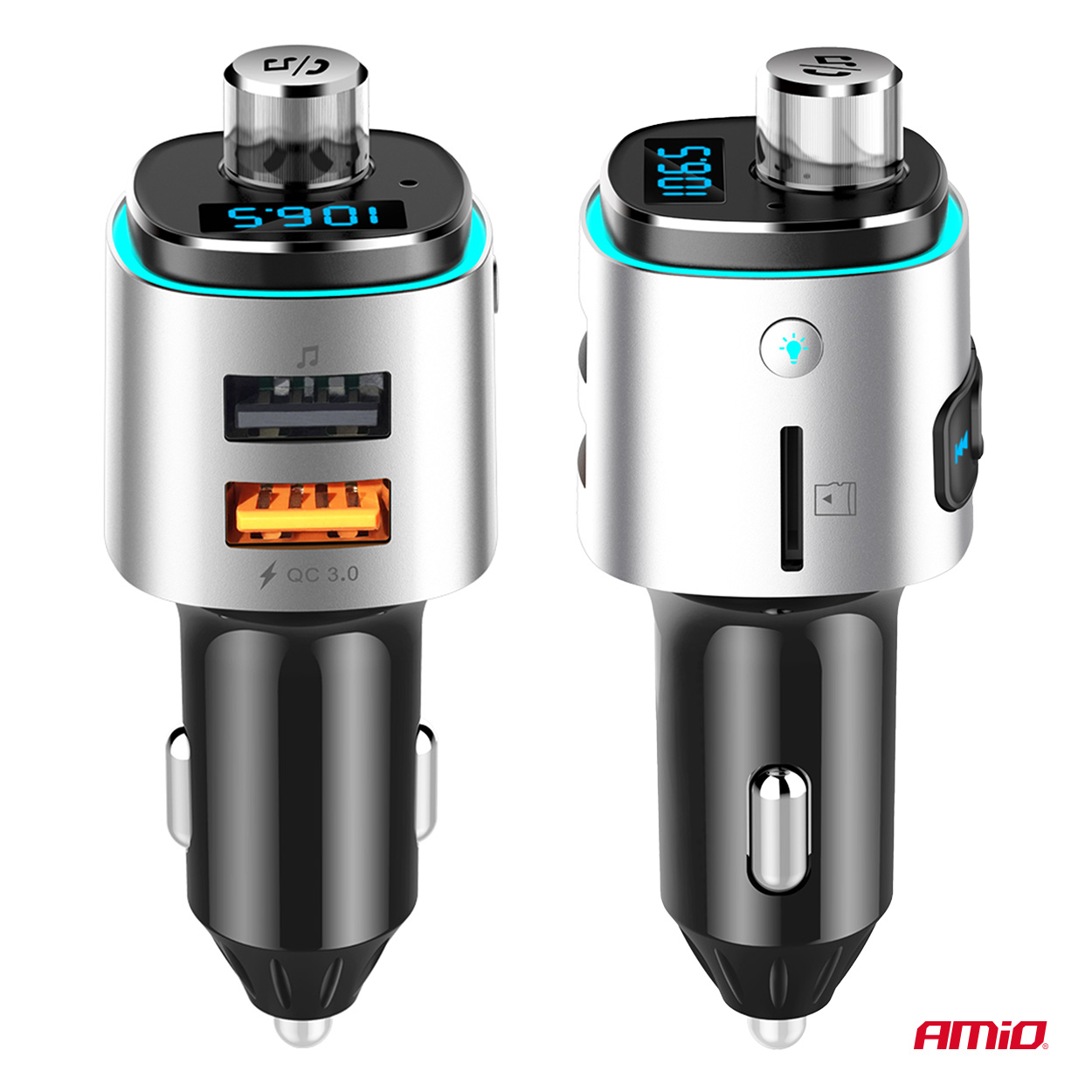 Automašīnas FM raidītājs 2×USB-A microSD 12V 24V AMIO-04654 Automašīnas FM raidītājs 2×USB-A microSD 12V 24V AMIO-04654 - Image 11