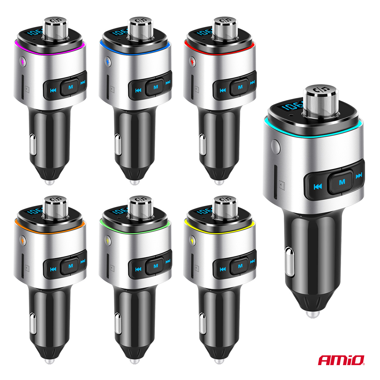 Automašīnas FM raidītājs 2×USB-A microSD 12V 24V AMIO-04654 Automašīnas FM raidītājs 2×USB-A microSD 12V 24V AMIO-04654 - Image 13