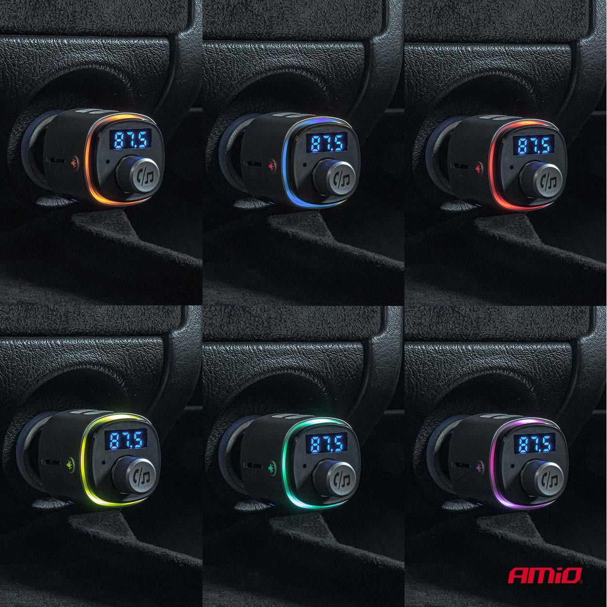Automašīnas FM raidītājs 2×USB-A microSD 12V 24V AMIO-04654 Automašīnas FM raidītājs 2×USB-A microSD 12V 24V AMIO-04654 - Image 5