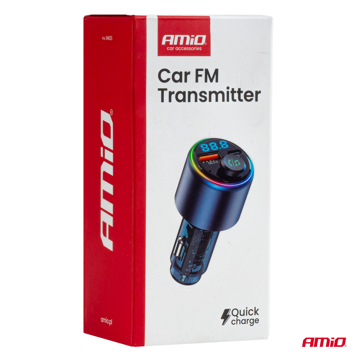 Automašīnas FM raidītājs 1×USB-A 1×USB-C 12V 24V AMIO-04655 Automašīnas FM raidītājs 1×USB-A 1×USB-C 12V 24V AMIO-04655 - Image 11