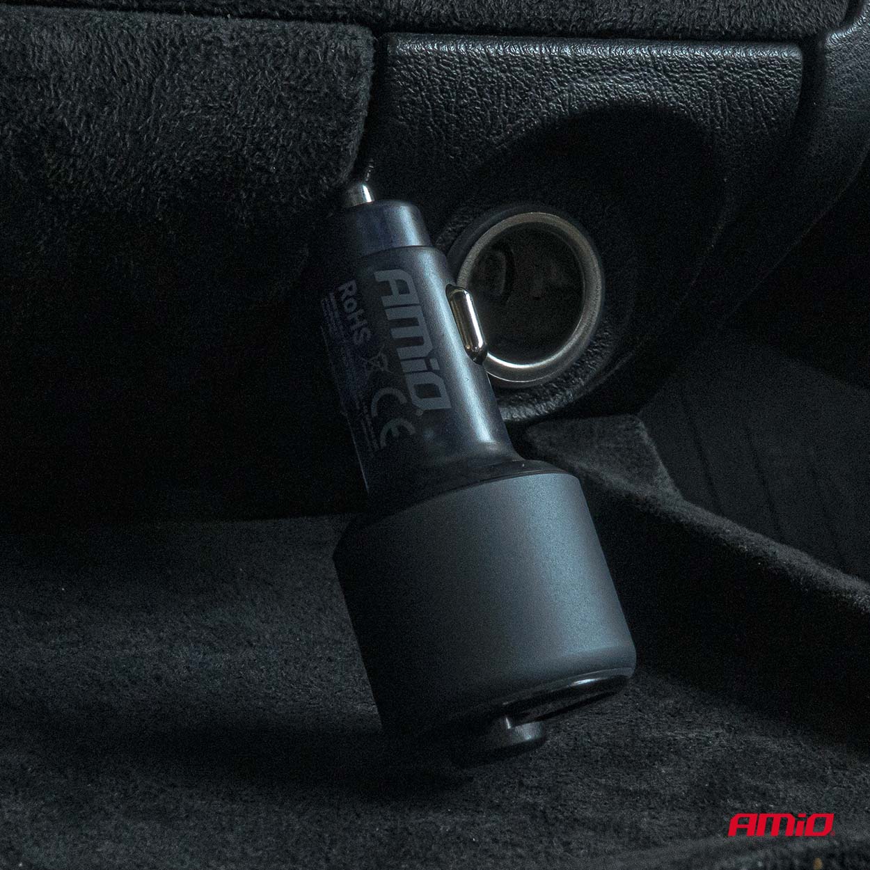 Automašīnas FM raidītājs 1×USB-A 1×USB-C 12V 24V AMIO-04655 Automašīnas FM raidītājs 1×USB-A 1×USB-C 12V 24V AMIO-04655 - Image 4