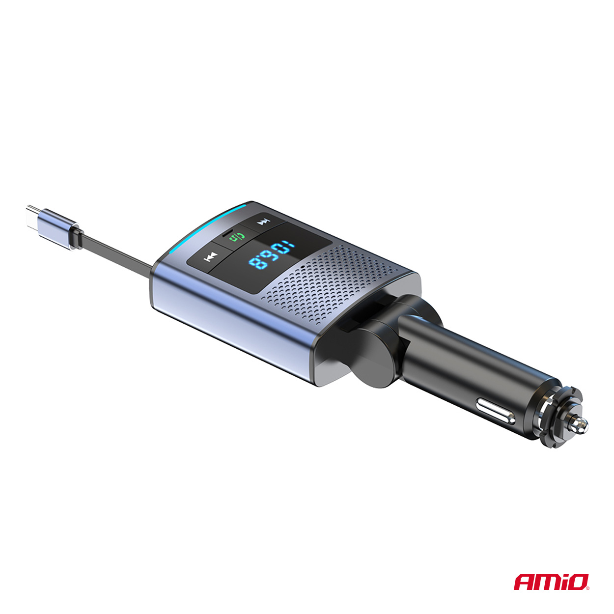Automašīnas FM raidītājs 1×USB-A 1×USB-C 12V 24V AMIO-04656 Automašīnas FM raidītājs 1×USB-A 1×USB-C 12V 24V AMIO-04656 - Image 5
