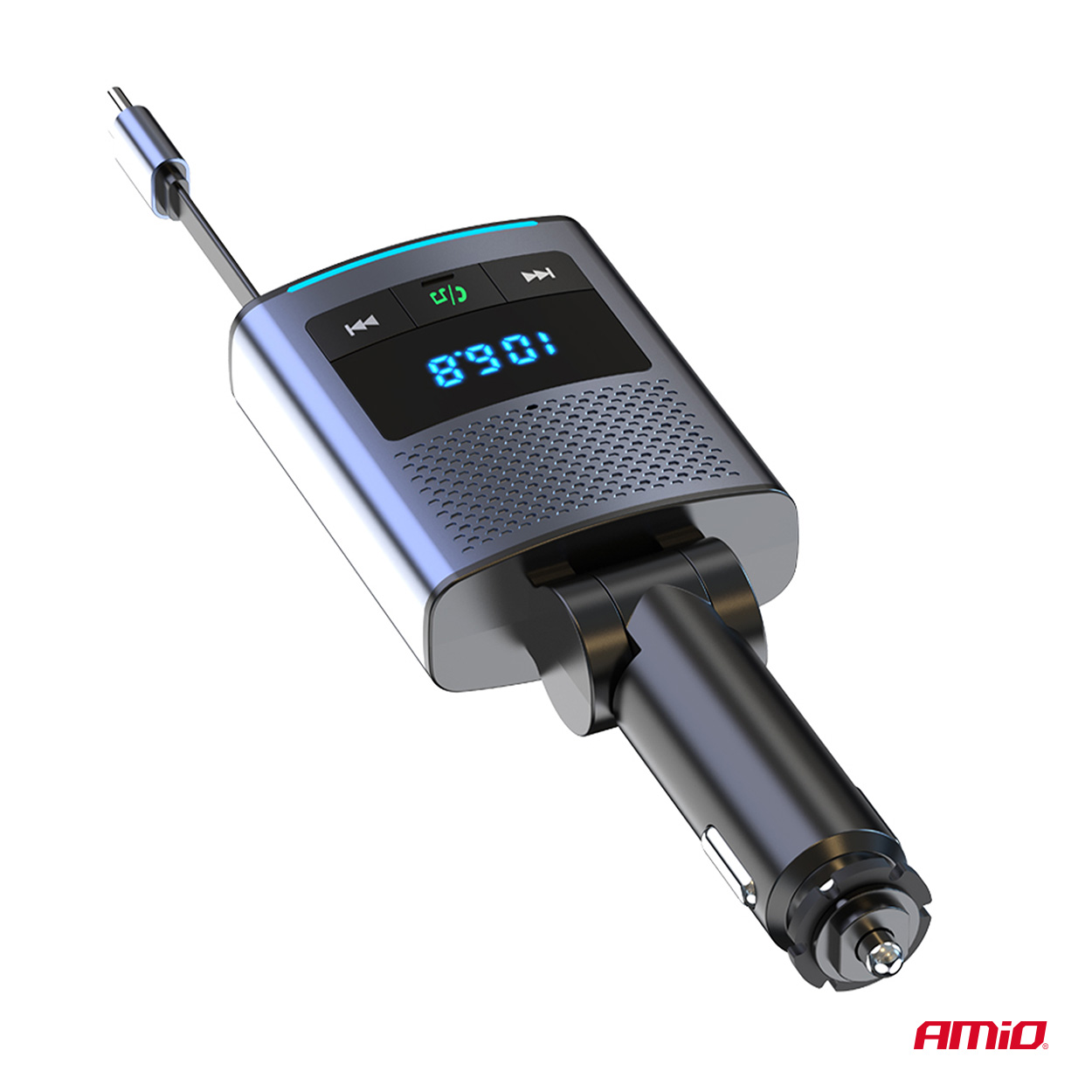 Automašīnas FM raidītājs 1×USB-A 1×USB-C 12V 24V AMIO-04656 Automašīnas FM raidītājs 1×USB-A 1×USB-C 12V 24V AMIO-04656 - Image 6