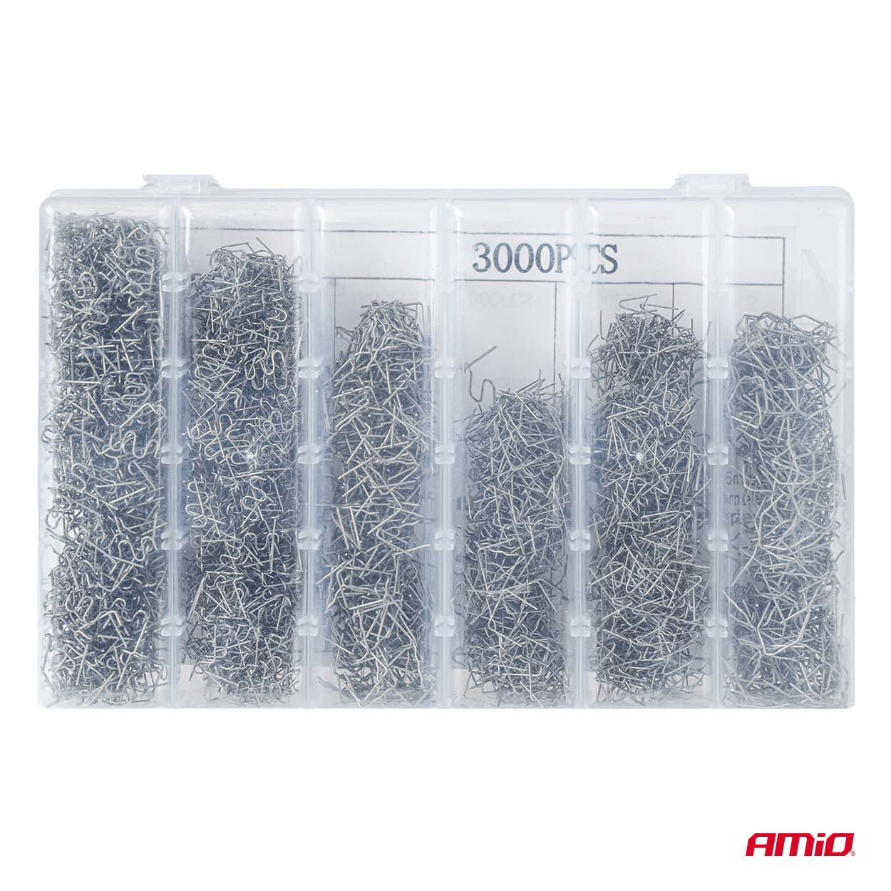Plastmasas metināšanas skavu komplekts 3000 gab. AMIO-04743 Plastmasas metināšanas skavu komplekts 3000 gab. AMIO-04743 - Image 4