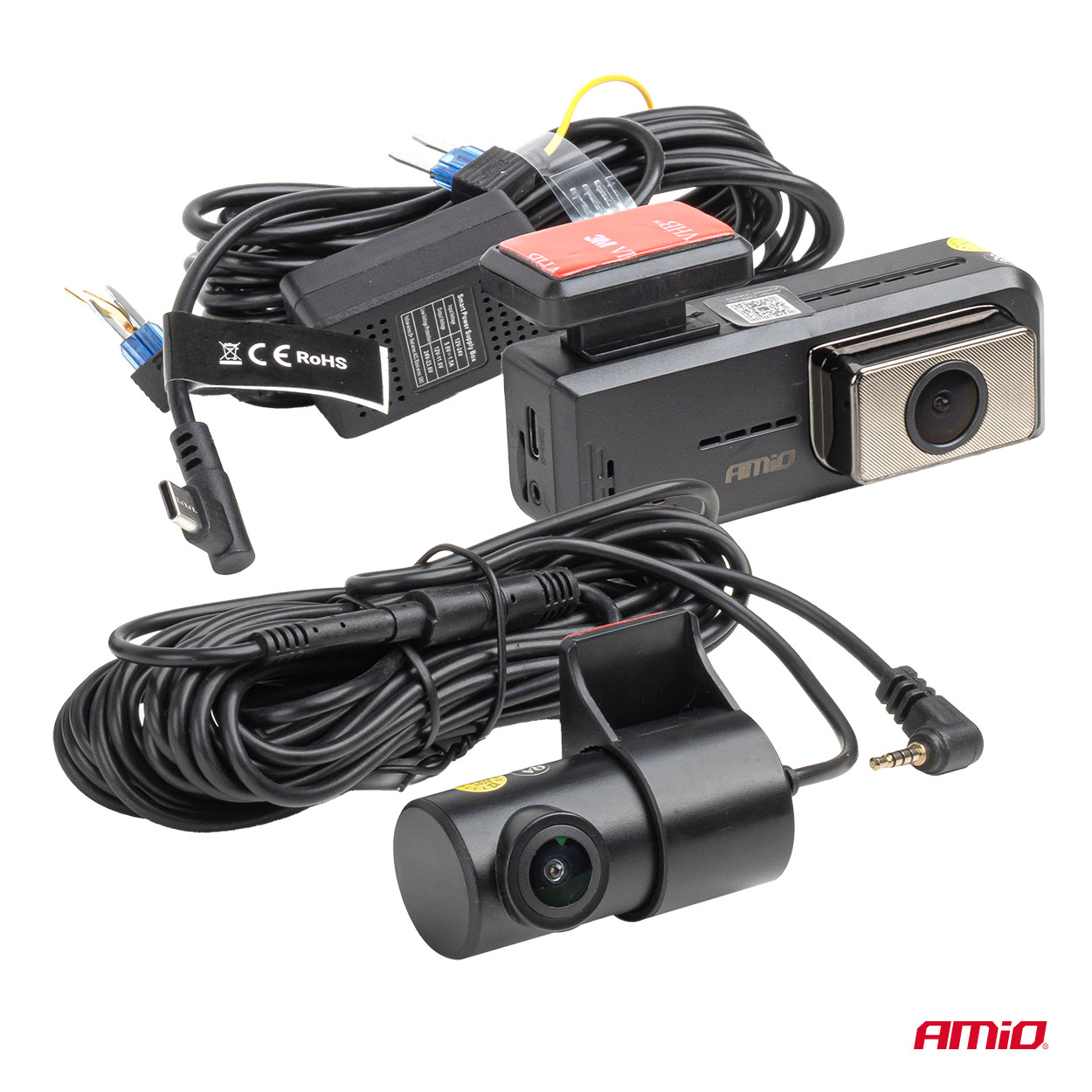 Priekšējā un aizmugurējā videoreģistrators 2K + 1K WLAN 512 GB WIFI Full HD AMIO-04800 Priekšējā un aizmugurējā videoreģistrators 2K + 1K WLAN 512 GB WIFI Full HD AMIO-04800 - Image 2