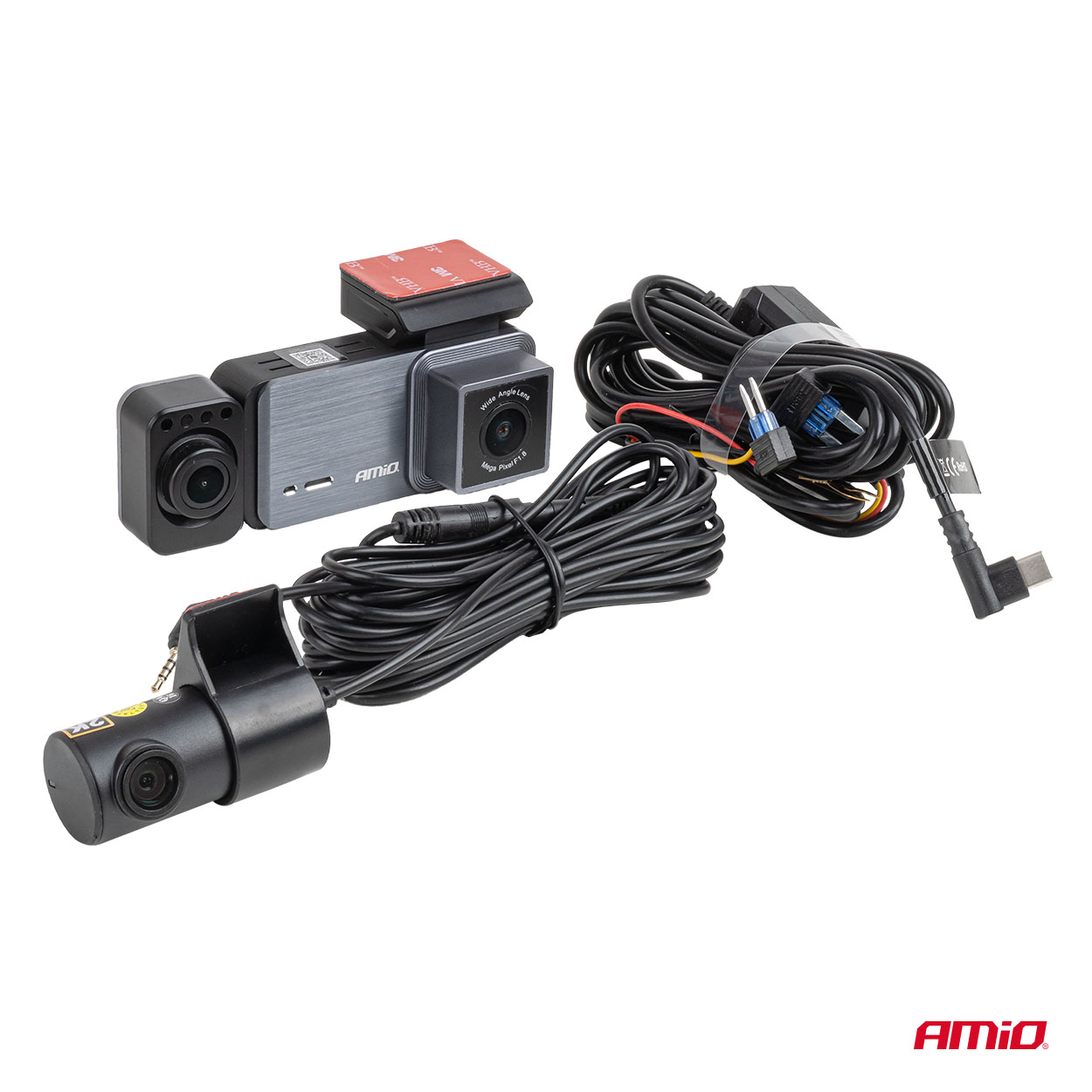 Priekšējā un aizmugurējā videoreģistrators 4K + 1K + 2K WLAN WIFI UHD 512 GB AMIO-04802 Priekšējā un aizmugurējā videoreģistrators 4K + 1K + 2K WLAN WIFI UHD 512 GB AMIO-04802 - Image 2