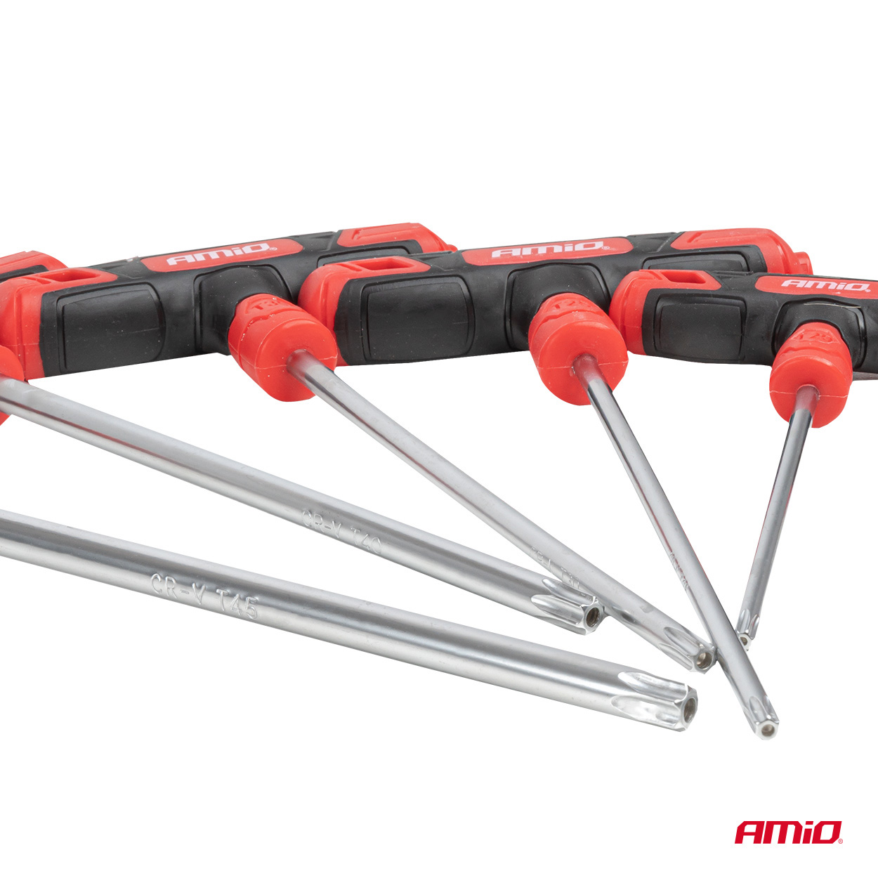 T veida roktura torx atslēgu komplekts 8 gab. AMIO-04827 T veida roktura torx atslēgu komplekts 8 gab. AMIO-04827 - Image 3