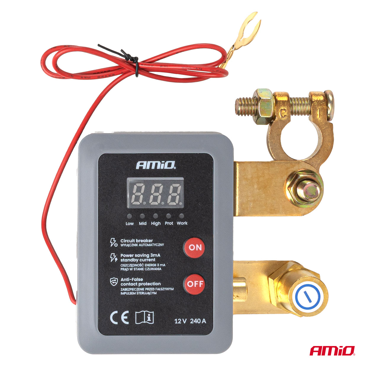 Tālvadības akumulatora atvienošanas slēdzis 12V 240A (BATT) AMIO-04832 Tālvadības akumulatora atvienošanas slēdzis 12V 240A (BATT) AMIO-04832 - Image 4