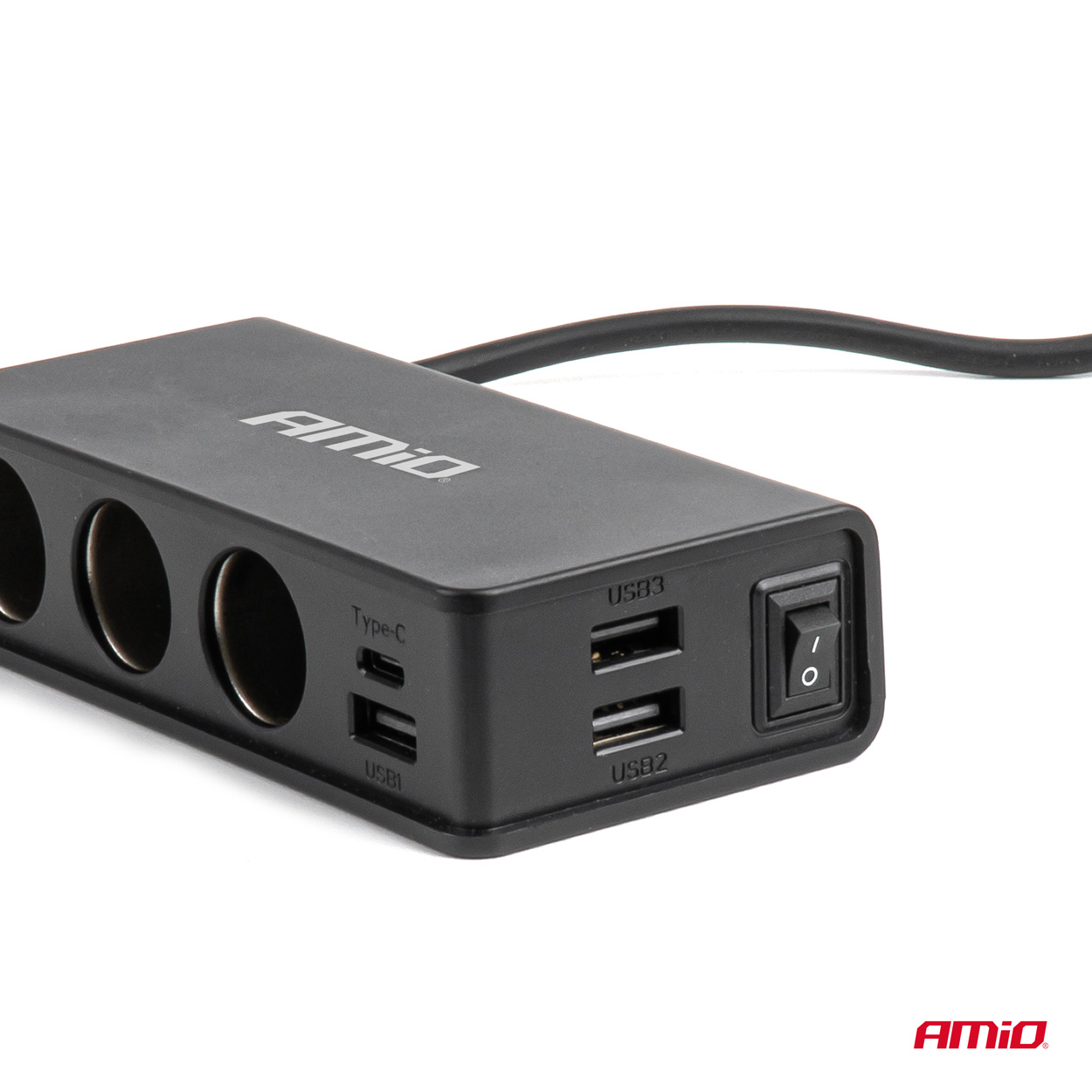 Pagarinātāja ligzda ar lādētāju 3xUSB-A USB-C QC 3.0 PD 3.0. 148W AMIO-04836 Pagarinātāja ligzda ar lādētāju 3xUSB-A USB-C QC 3.0 PD 3.0. 148W AMIO-04836 - Image 6