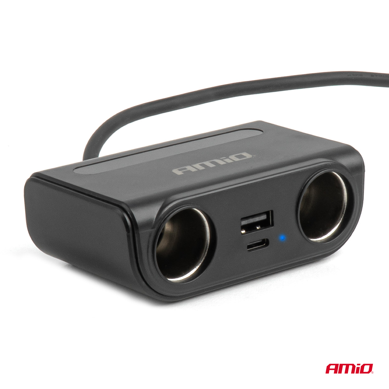 Pagarinātāja ligzda ar lādētāju USB-C USB-A QC3.0 PD3.0 120W AMIO-04837 Pagarinātāja ligzda ar lādētāju USB-C USB-A QC3.0 PD3.0 120W AMIO-04837 - Image 5
