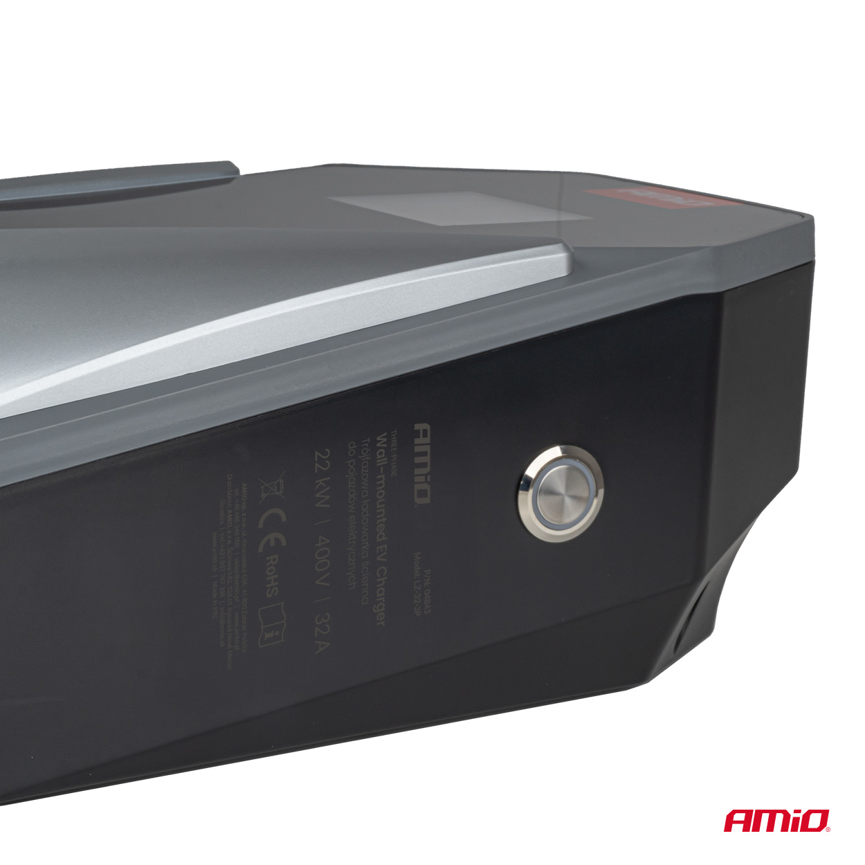 Sienas elektroauto lādētājs trīsfāžu 22kW 32A 400V AMIO-04843 Sienas elektroauto lādētājs trīsfāžu 22kW 32A 400V AMIO-04843 - Image 4