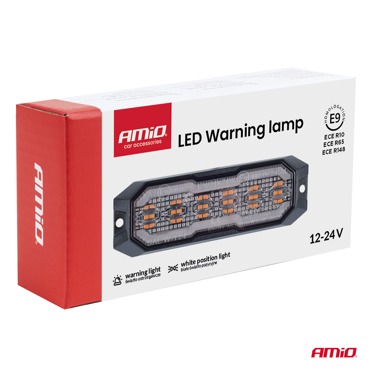 LED brīdinājuma lampa R65 R148 12V 24V 24W AMIO-04861 LED brīdinājuma lampa R65 R148 12V 24V 24W AMIO-04861 - Image 5