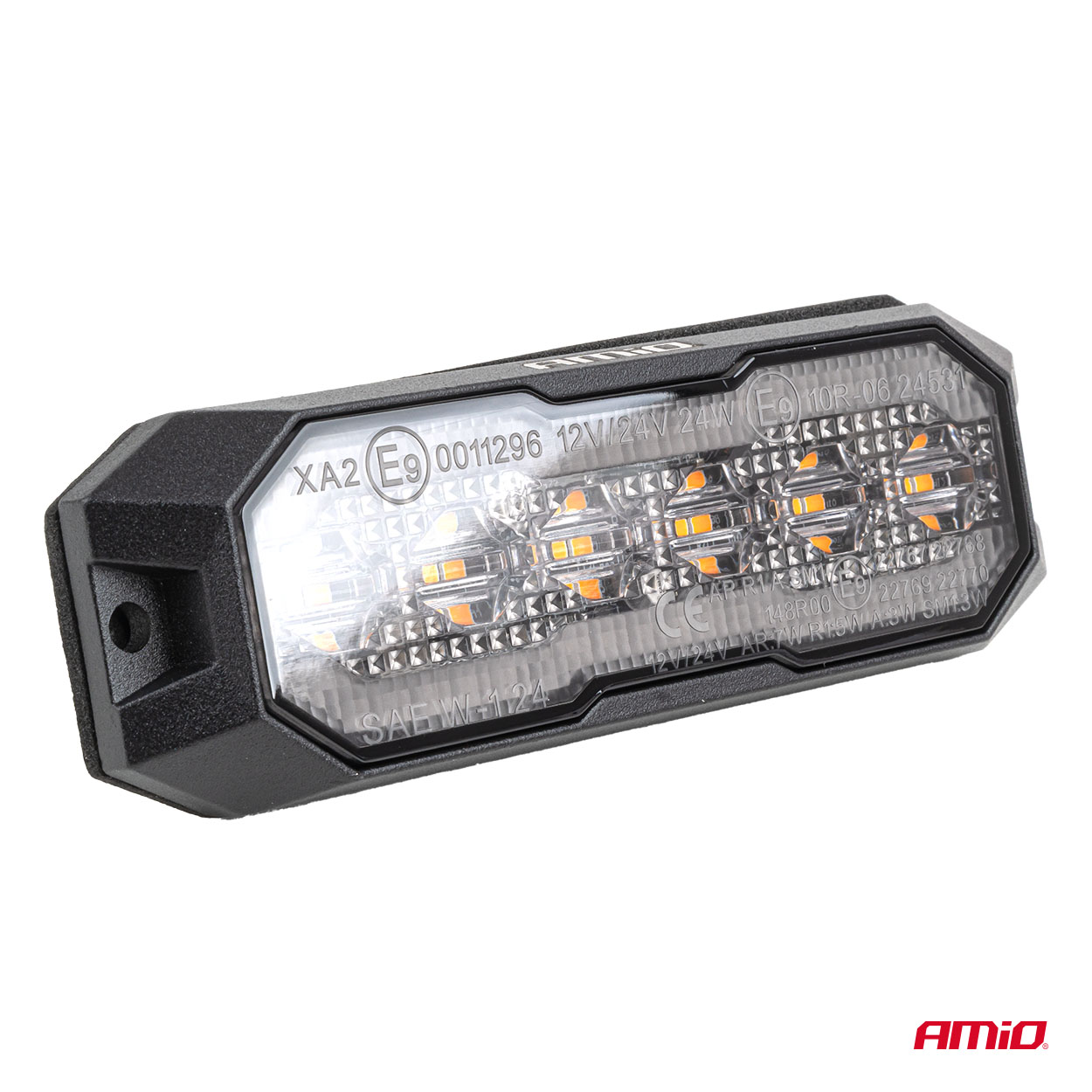 LED brīdinājuma lampa R65 R148 12V 24V 24W AMIO-04862 LED brīdinājuma lampa R65 R148 12V 24V 24W AMIO-04862 - Image 2